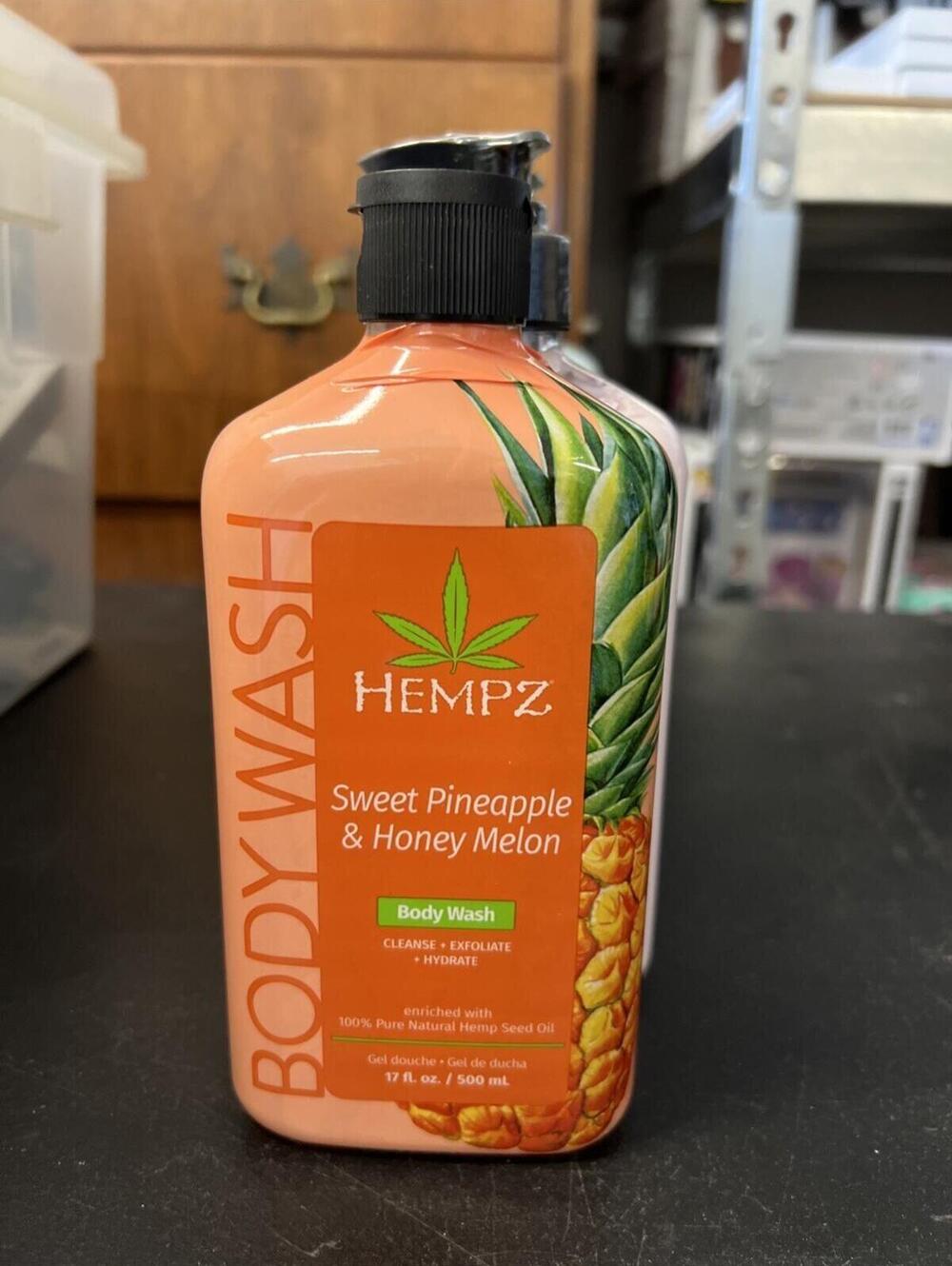 NEW Hempz Sweet Pineapple & Honey Melon Herbal Body Wash 17 oz